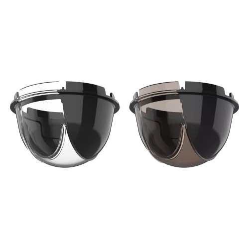 AXIS TQ3818-E Dome Clear/Smoked viewed from its front angle.