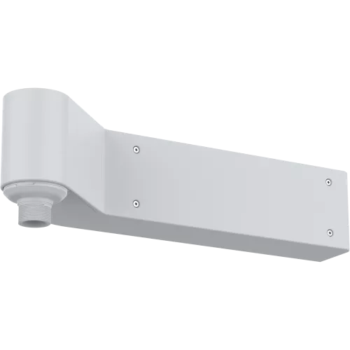 White  AXIS TP3302-E Corner Mount viewed from its left angle.