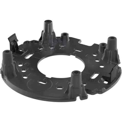 Black AXIS TP3006-E Mounting Bracket viewed from its left angle.