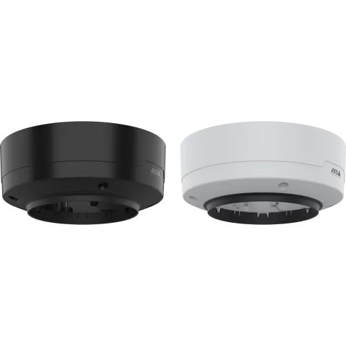  AXIS TP3838-E Casing Black/White viewed from the front.