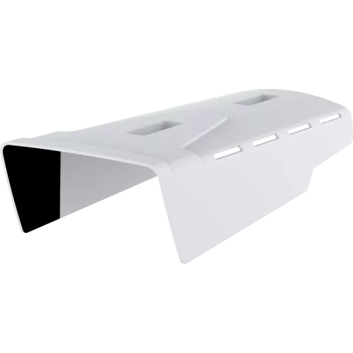 White AXIS TQ1821-E Weathershield Kit visto dal suo angolo sinistro.