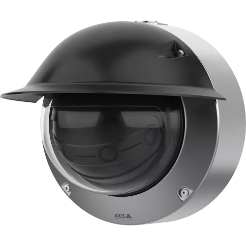 Product image of panoramic camera together with weathershield.