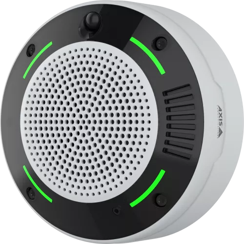 AXIS D6310 Air Quality Sensor viewed from its left angle.