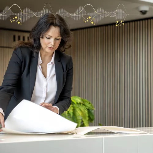 Audio analytics in a reception