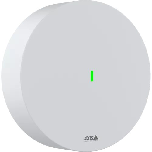 AXIS D6210 Air Quality sensor, white polycarbonate casing, viewed from the right