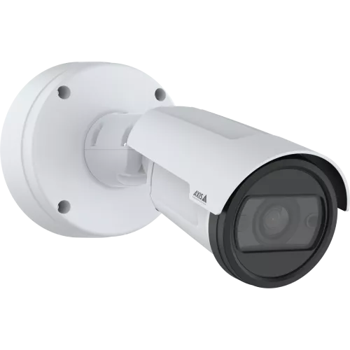 AXIS P1487-LE Bullet Camera sobre fondo blanco, vista desde la derecha