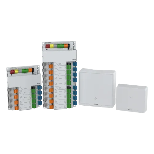 Axis network door controllers, centralized installations, at the door installations