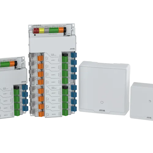 Axis network door controllers, centralized installations, at the door installations