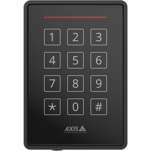 AXIS A4131-E Reader with Keypad. Braille label, osdp verified, Transparent Mode