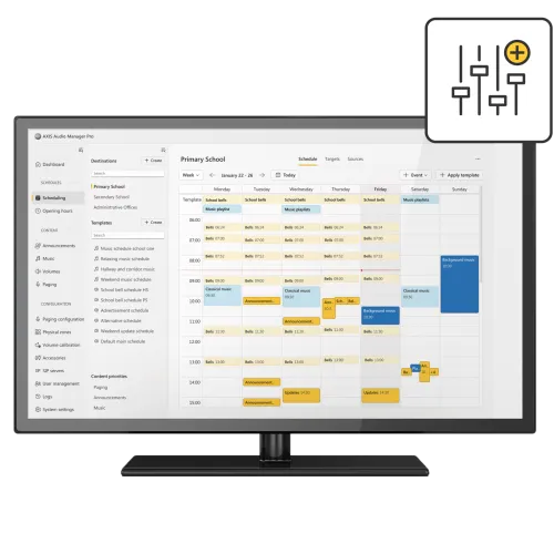 AXIS Audio Manger Pro C7110 viewed from its front