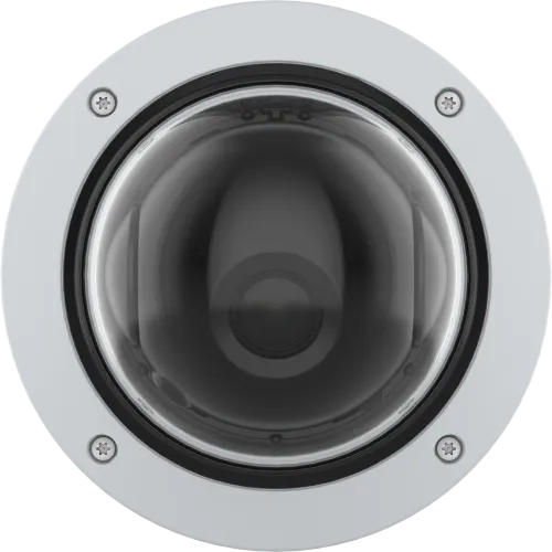 AXIS P3407-VE Dome camera in white, viewed from the front 