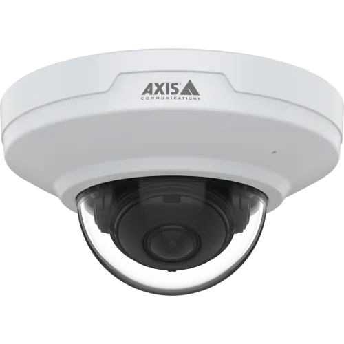 AXIS M3086-V mounted on ceiling, viewed from the front 