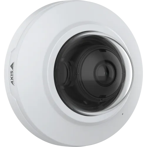 AXIS M3086-V mounted on wall, viewed from the right 