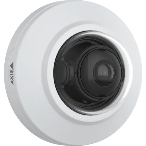 AXIS M3086-V mounted on wall, viewed from the right
