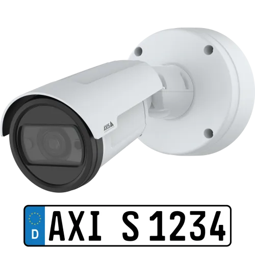AXIS P1486-LE Kit mounted on wall, viewed from the left 