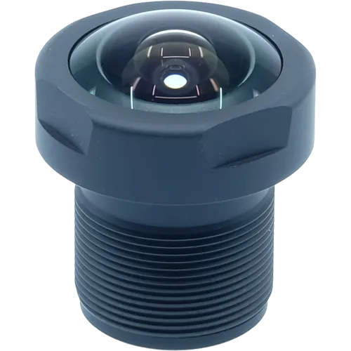 Lens M12 2.4mm viewed from its front side.