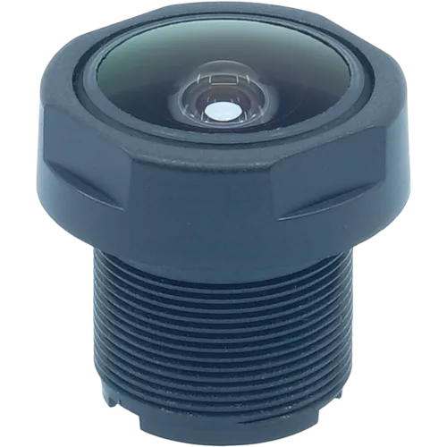 Lens M12 2.8mm viewed from its front side.