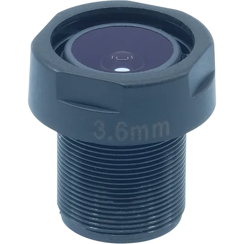 Lens M12 6mm viewed from its front side.