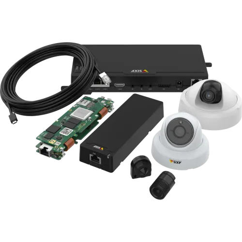 AXIS FA Modular Camera Series Family viewed from its front angle.