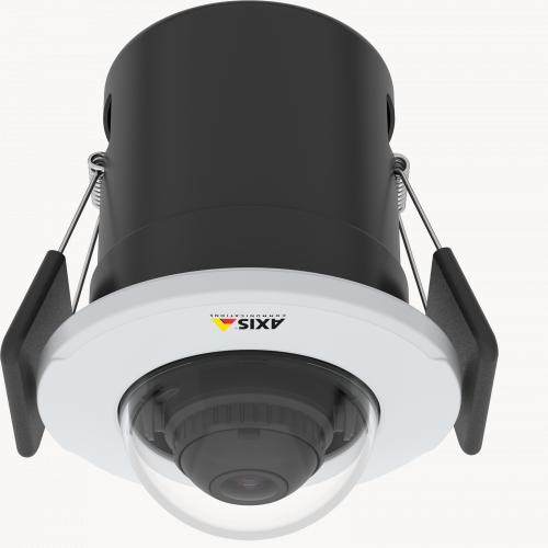 IP Camera AXIS M3015 has HDTV 1080p / 2 MP and Axis Corridor Format. The camera is viewed from ceiling.