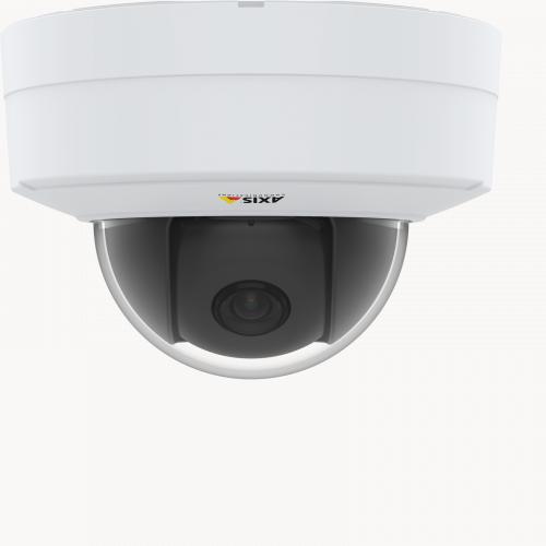 IP Camera AXIS p3245 vには、リモートズーム/フォーカスがあります。 カメラを天井正面から見た図です。