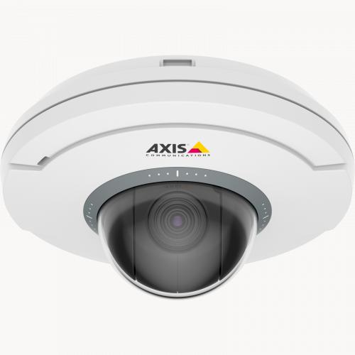  La cámara IP P5065 de Axis tiene movimiento horizontal, vertical y zoom, con zoom óptico de 5x y zoom digital de 10x