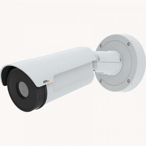 AXIS Q1942-E Thermal IP Camera mounted on wall viewed from left