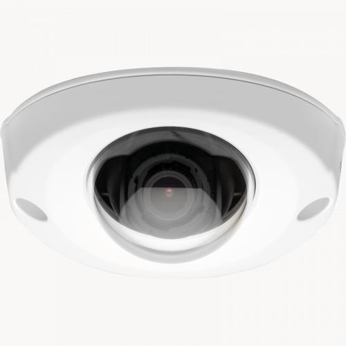 AXIS P3905-R Mk II IP Camera has a compact and rugged design. The camera is viewed from its front. 