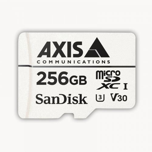 Scheda di sorveglianza edge di AXIS da 256 GB dalla parte anteriore