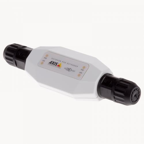 AXIS T8129-E Outdoor PoE Extender を左から見た図