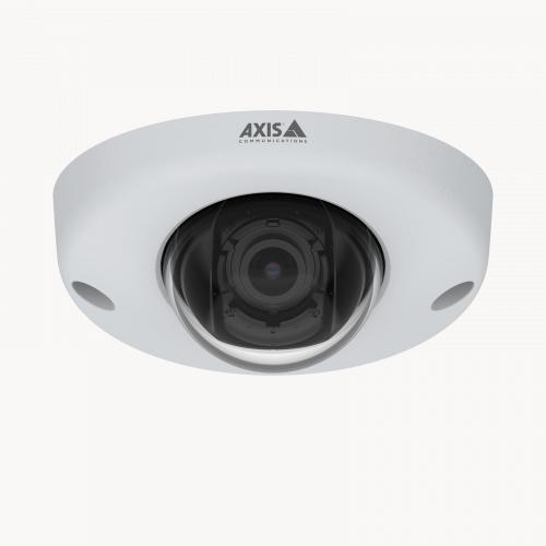 AXIS P3925-R is a robust, vandal-resistant IP camera with Lightfinder. Viewed from its front. 