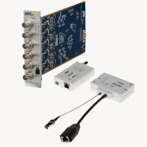AXIS T864 Poe+ over coax series from left