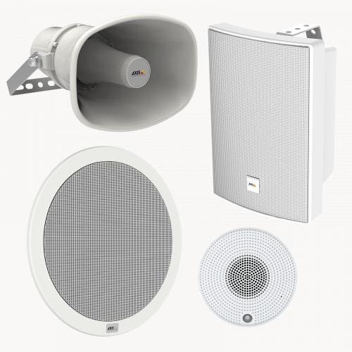 Audio speakers collage