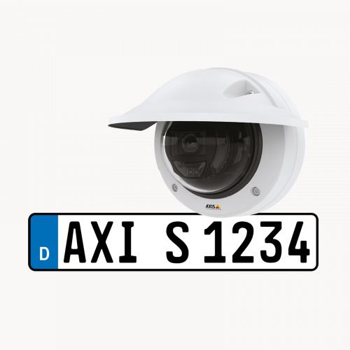 AXIS P3245-LVE-3 License Plate Verifier Kit, widok z lewej strony