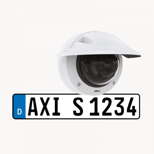 AXIS P3245-LVE-3 License Plate Verifier Kit, viewed from its right angle