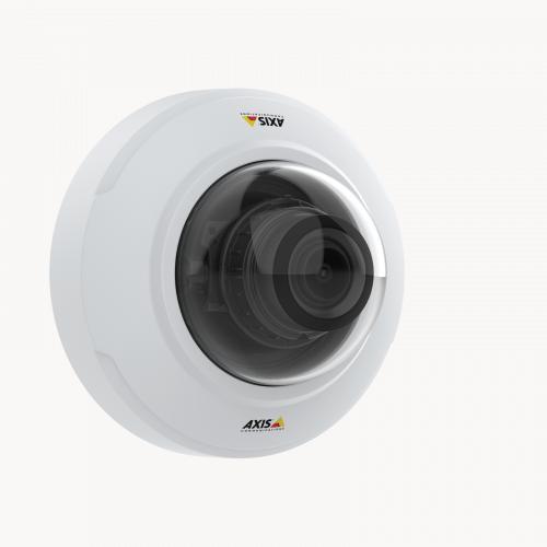 AXIS M4216-V Dome Camera mounted on wall from right angle