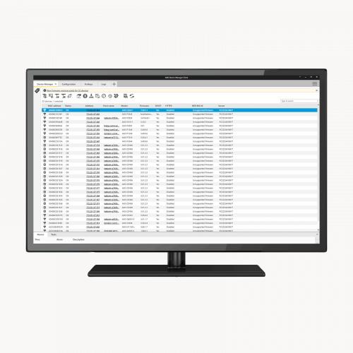 Монитор со снимком экрана Axis Device Manager 