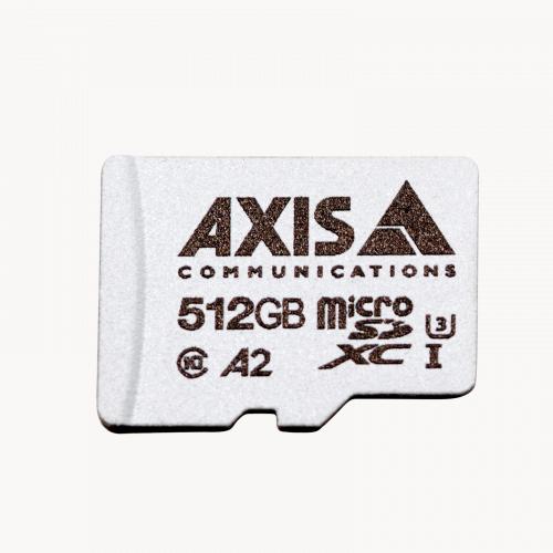 AXIS Surveillance Card 512 GB, viewed from its front