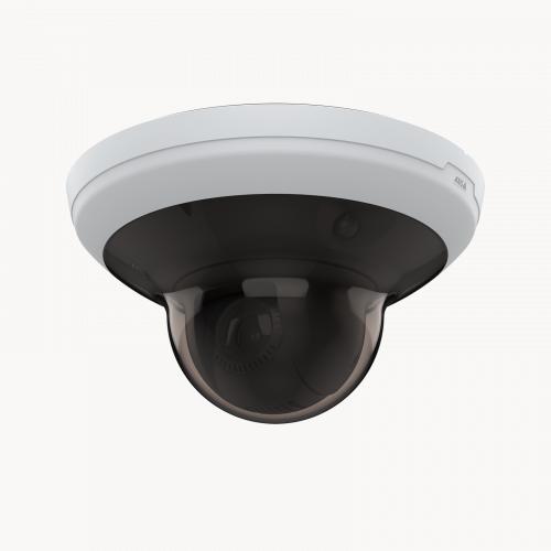 AXIS M5000 from left angle, mounted in ceiling.
