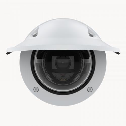 P3268-LVE con schermo di protezione dalle intemperie vista da davanti