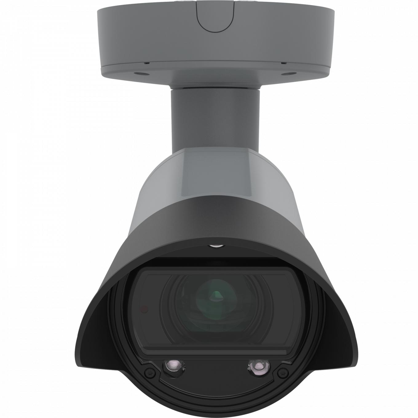 AXIS Q1700-LE License Plate Camera, montata a soffitto e vista dalla parte anteriore.