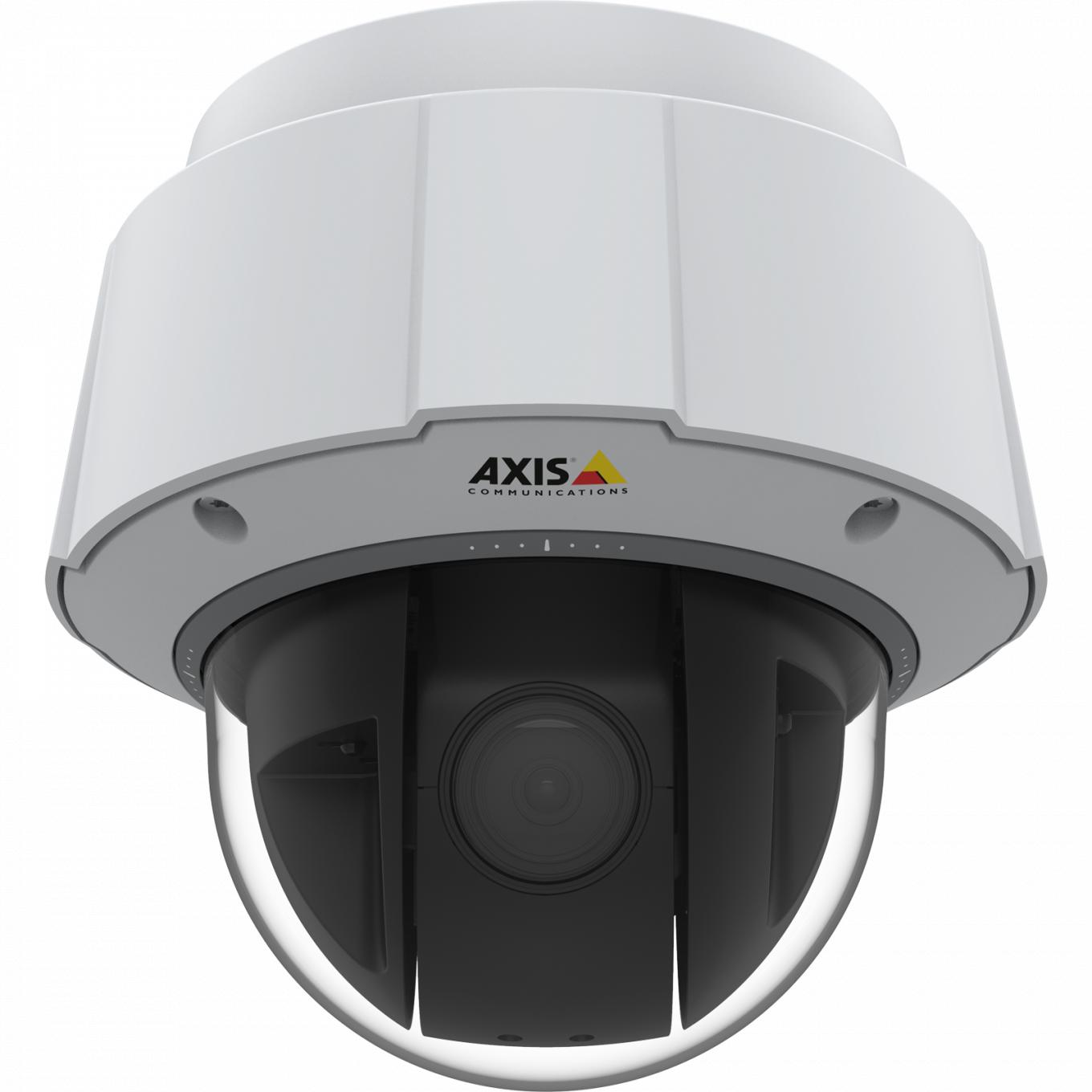 La cámara IP AXIS Q6075-E tiene TPM con certificado FIPS 140-2 de nivel 2. La cámara se muestra con vista frontal.