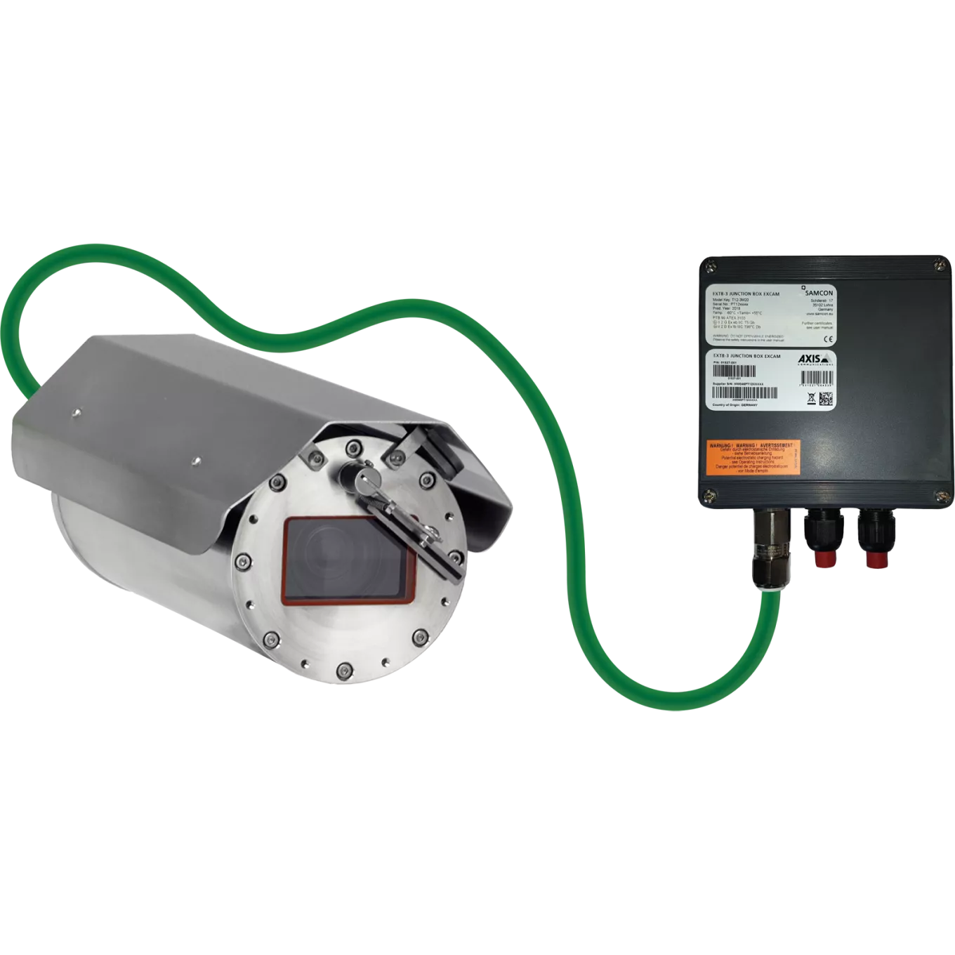  ExCam XF Q1785 Explosion-Protected IP Camera armored with cable and box