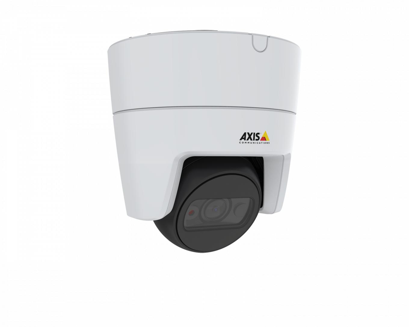 IP-камера AXIS M3115-LVE, установленная на потолке, вид под углом справа 