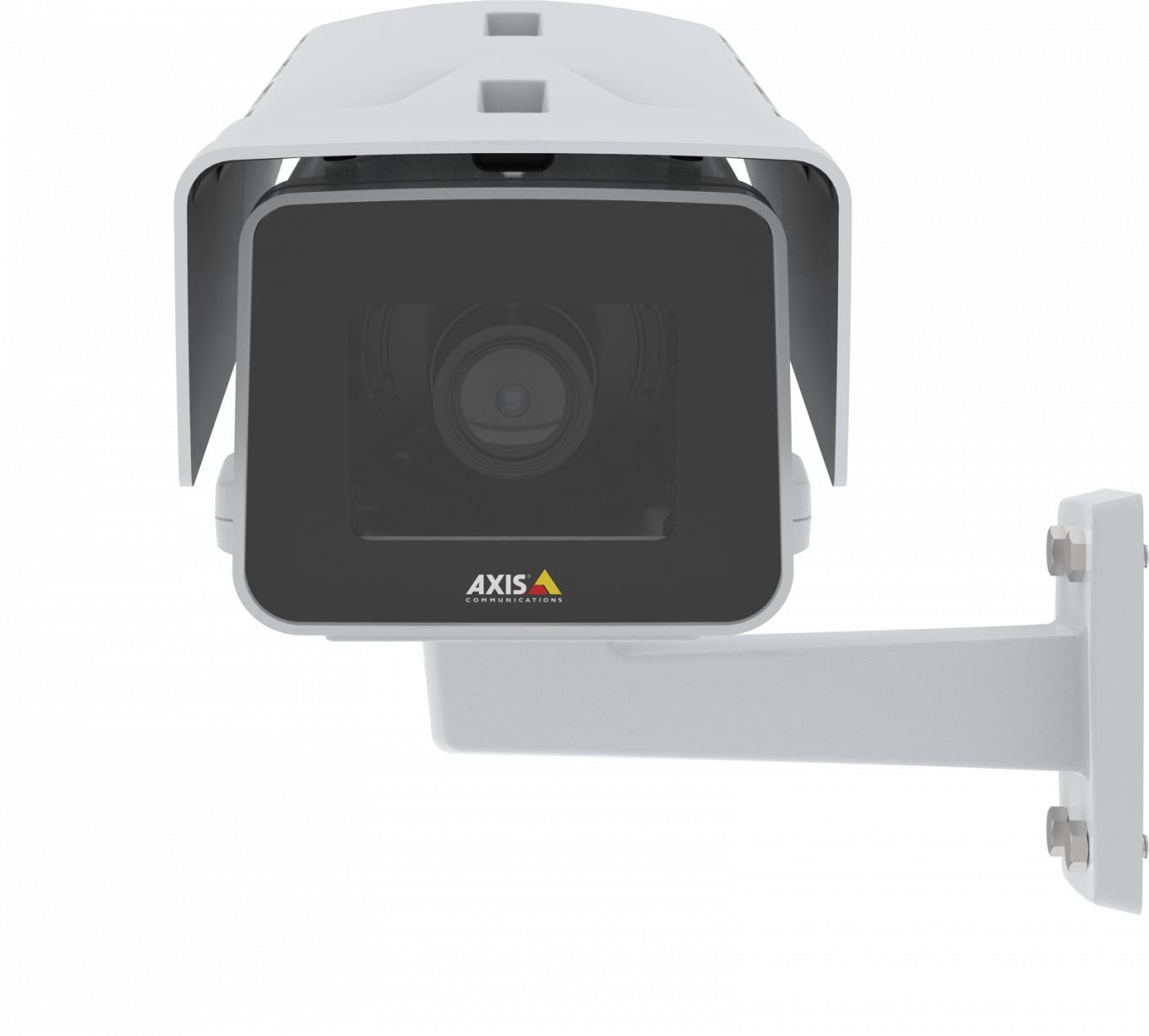 벽면에 장착된 AXIS P1375-E IP Camera, 전면에서 본 모습