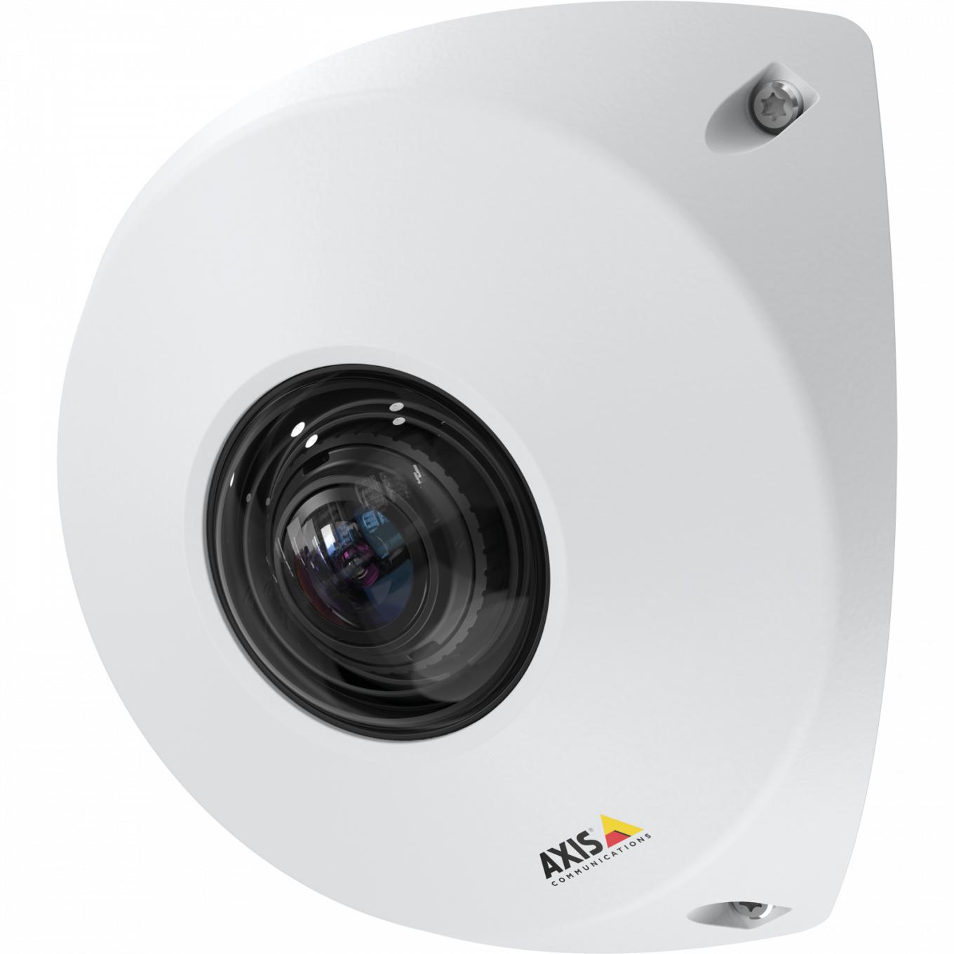 AXIS P9106-V in white color. The product is viewed from its left angle.