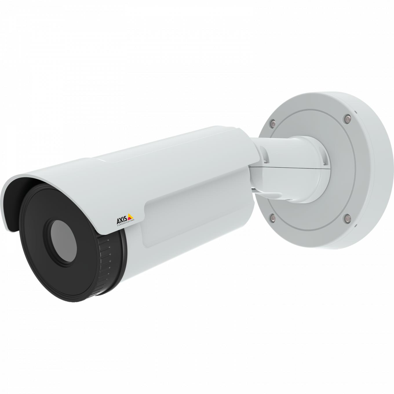 AXIS Q1942-E Thermal IP Camera mounted on wall viewed from left