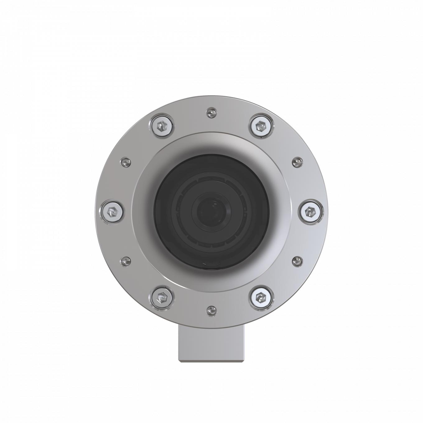 ExCam XF M3016 Explosion-Protected IP Camera цвета нержавеющей стали, вид спереди