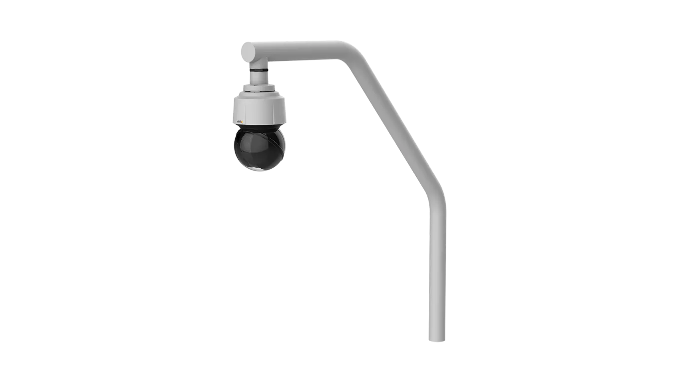AXIS 1.5" NPS/NPT Male Coupler mit IP-Kamera, aus linkem Winkel betrachtet