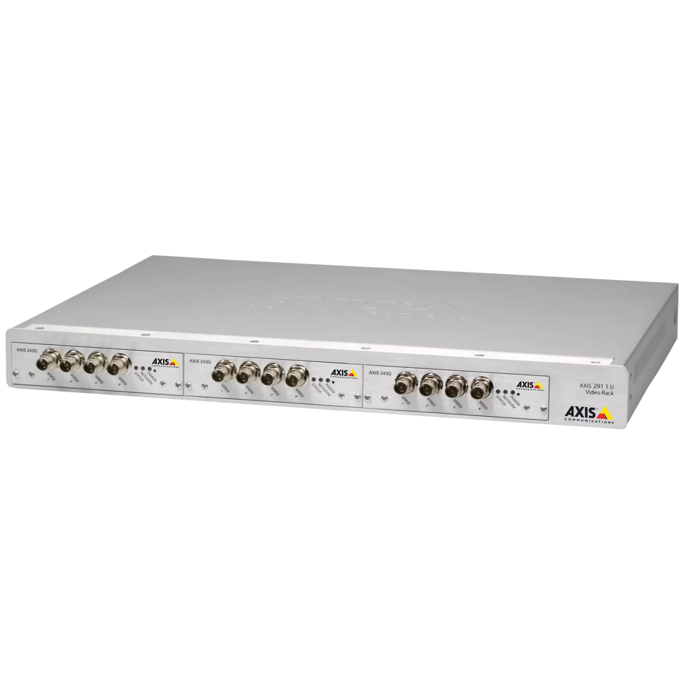 왼쪽 각도에서 본 AXIS 291 1U Video Server Rack